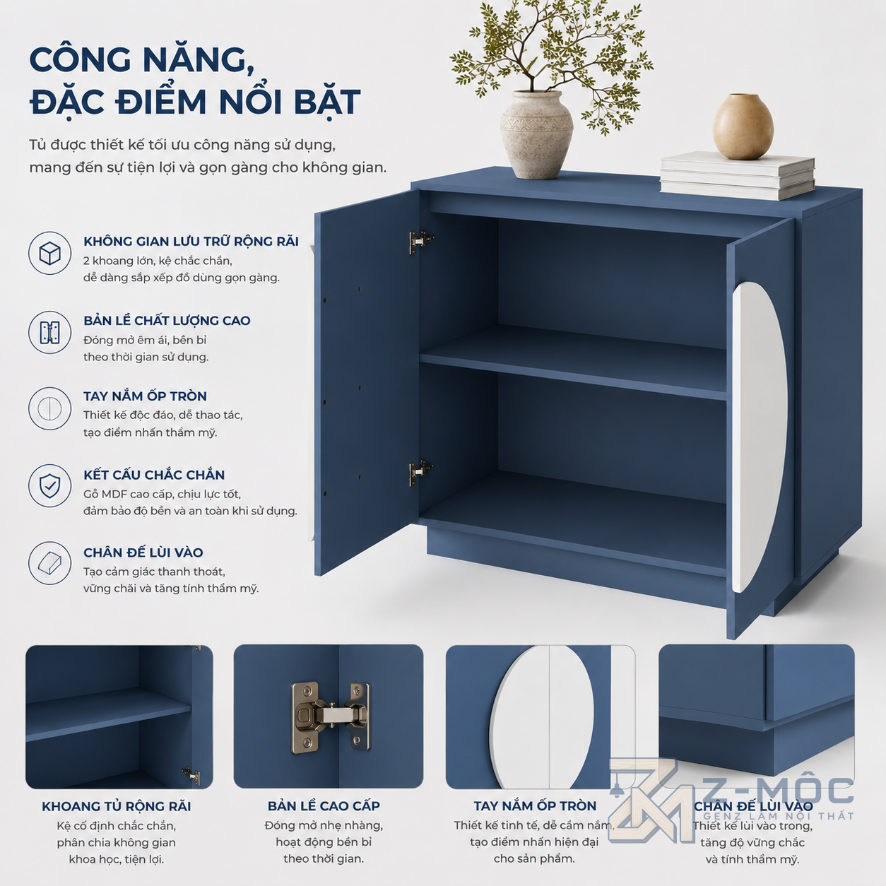 Lưu trữ gọn gàng cho nhiều nhu cầu sử dụng
