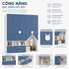 Nhiều không gian lưu trữ giúp bé sắp xếp đồ dùng khoa học