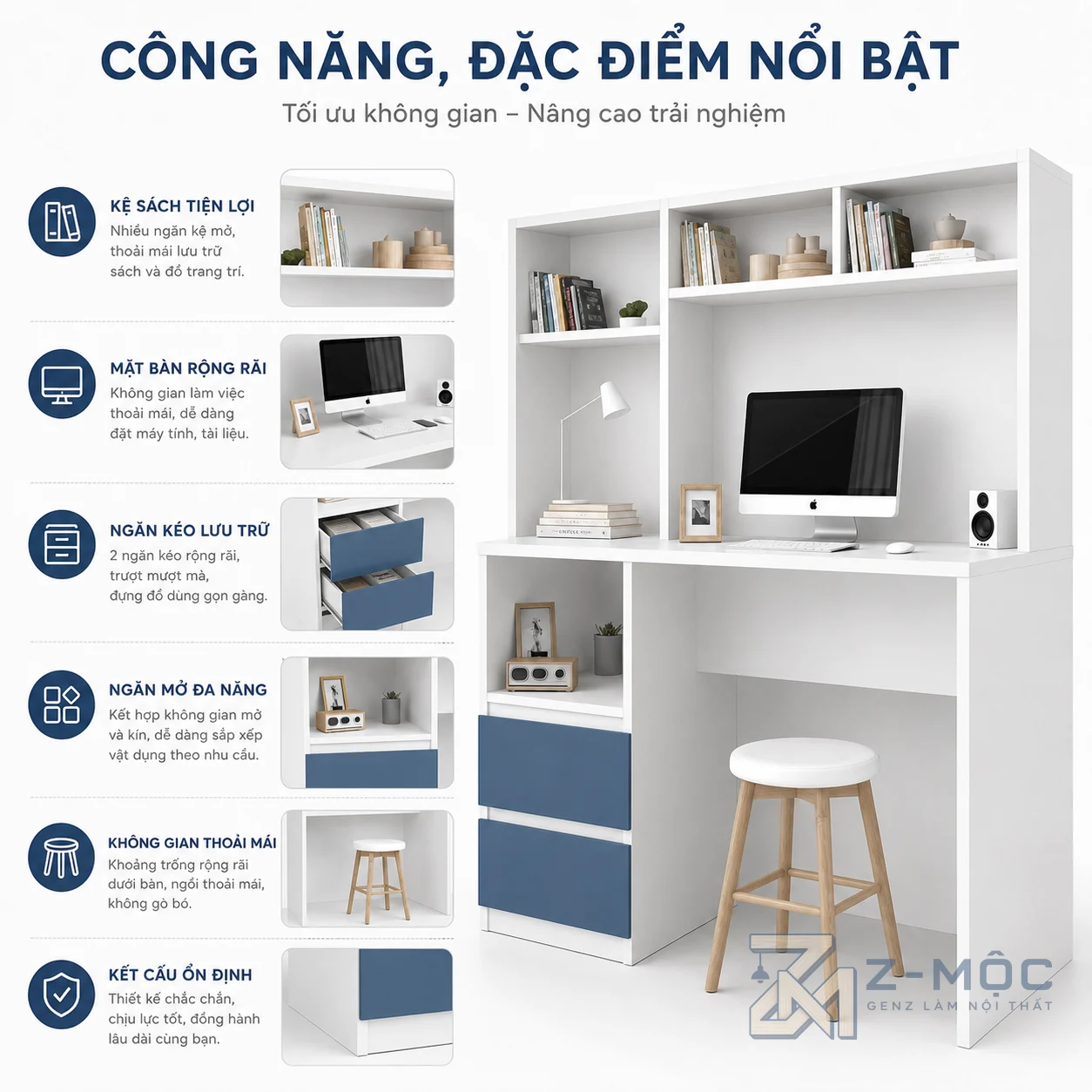 Nhiều ngăn lưu trữ, sắp xếp khoa học