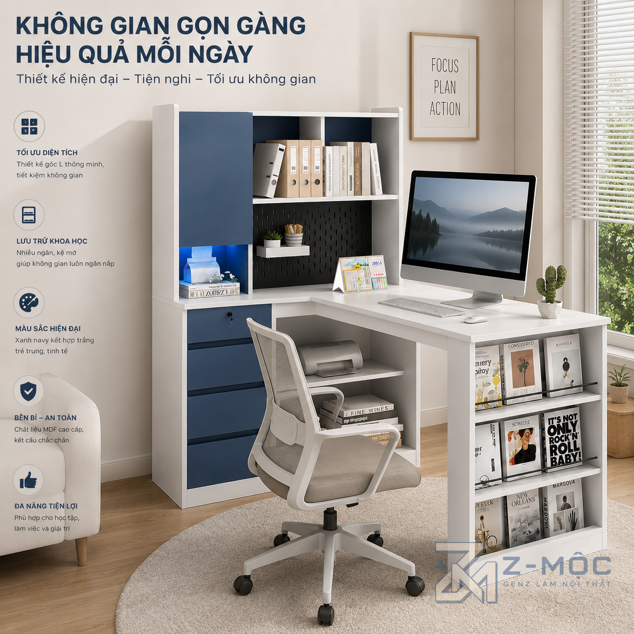 Phù hợp nhiều không gian sống hiện đại