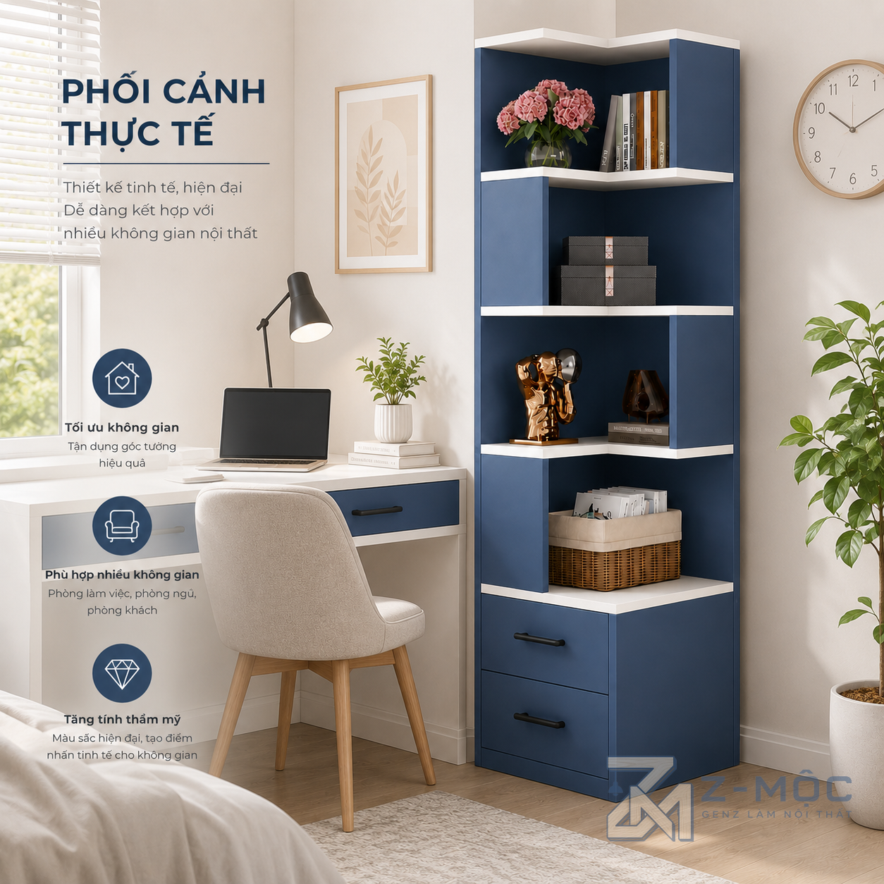 Phù hợp với nhiều không gian nội thất