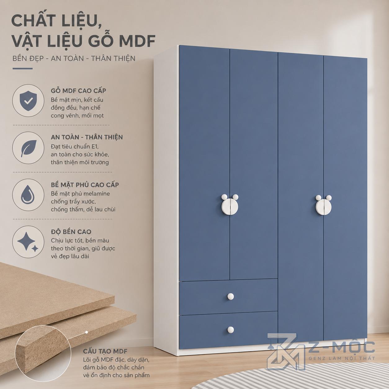Tay nắm hình gấu tạo nét riêng cho sản phẩm
