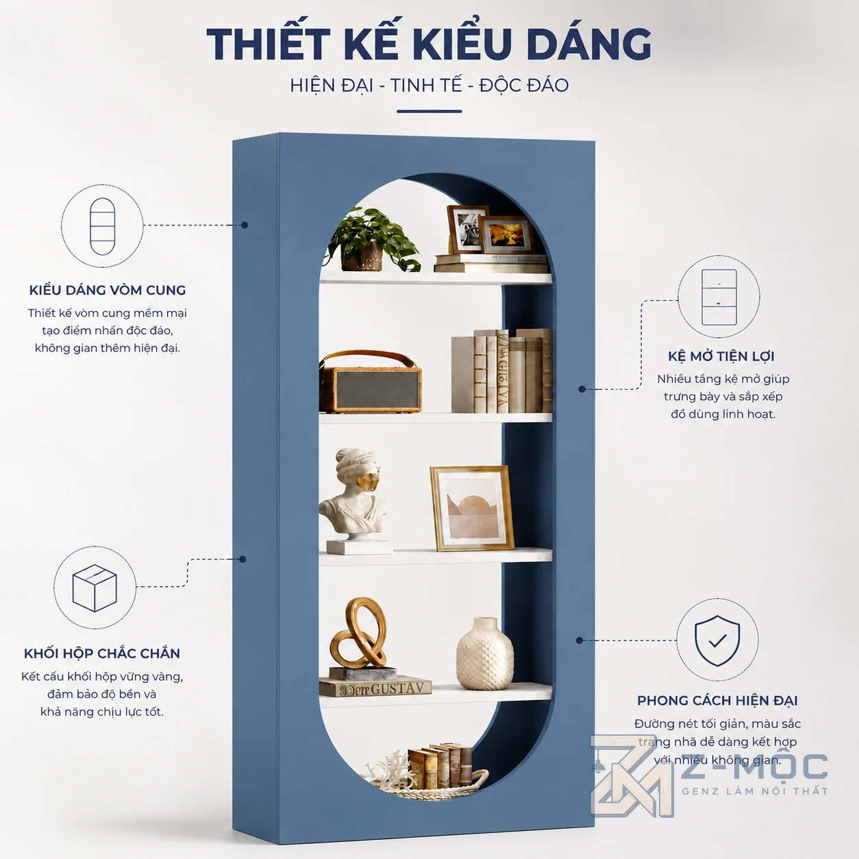 Thiết kế bo vòm hiện đại tạo điểm nhấn cho không gian