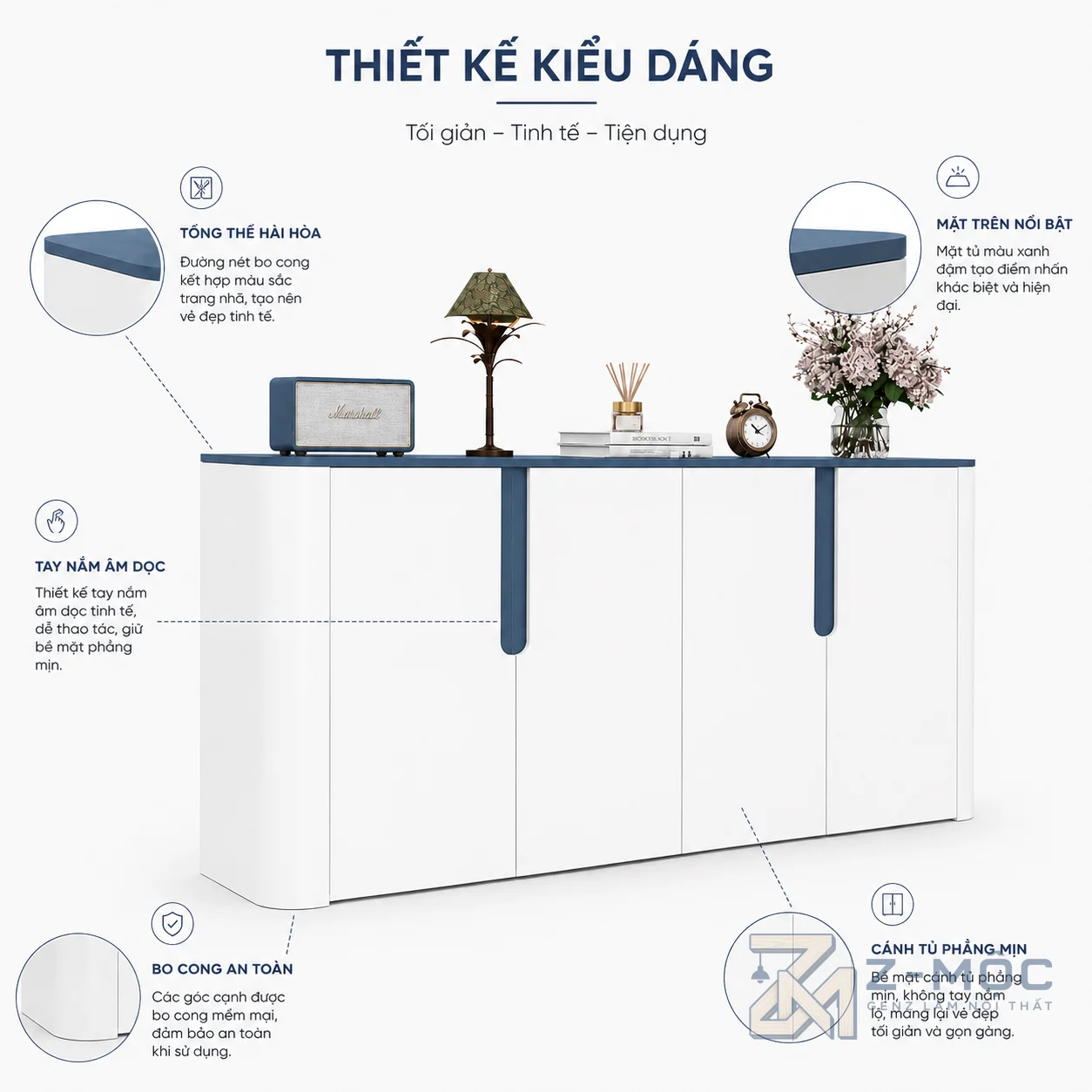 Thiết kế cân đối với gam màu hài hòa
