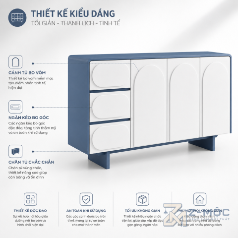 Thiết kế cánh bo cong tạo điểm nhấn tinh tế