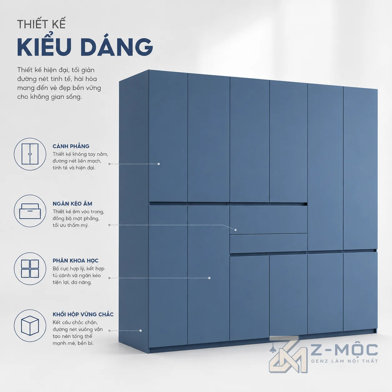 Thiết kế cánh phẳng mang vẻ đẹp tinh giản