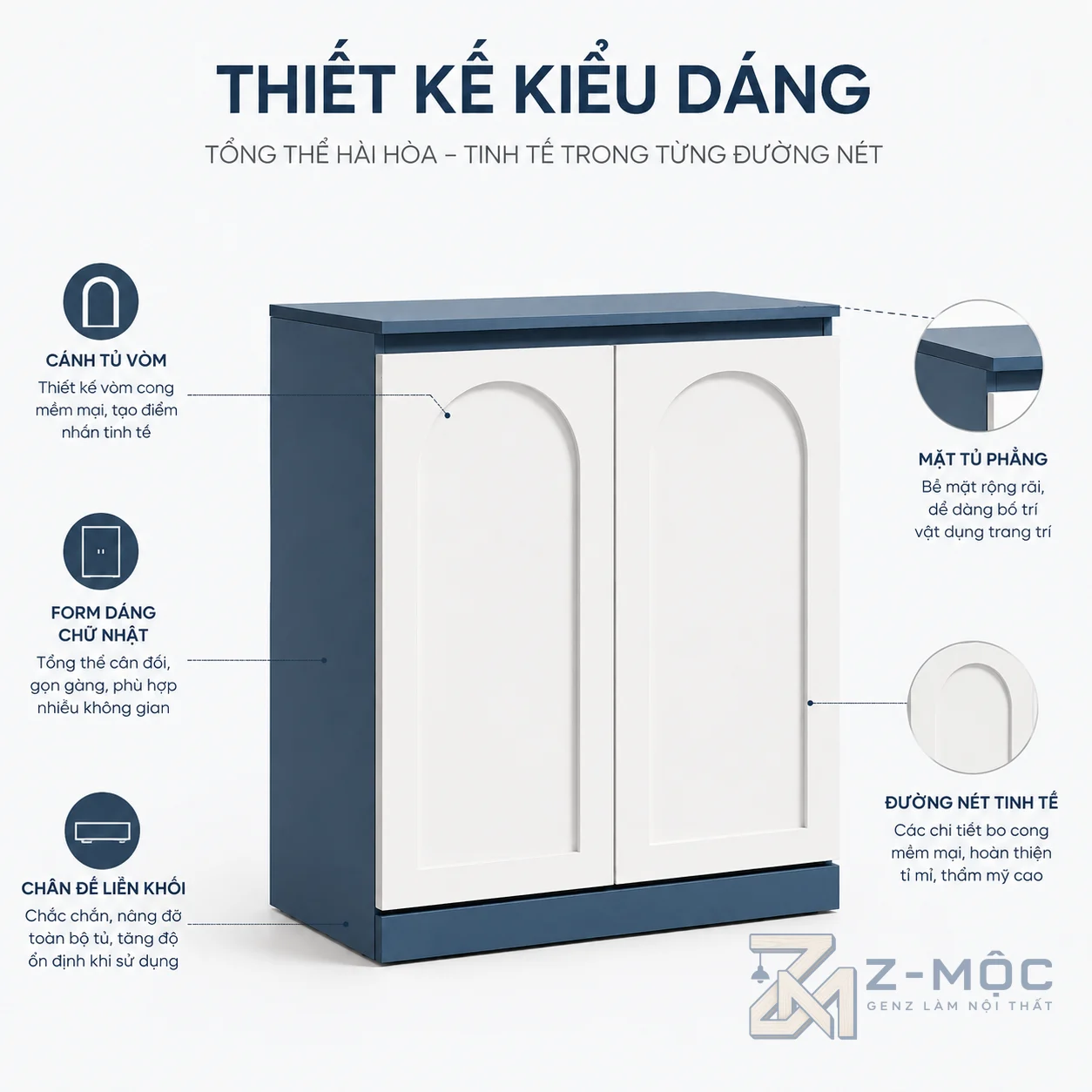 Thiết kế cửa vòm tạo điểm nhấn mềm mại