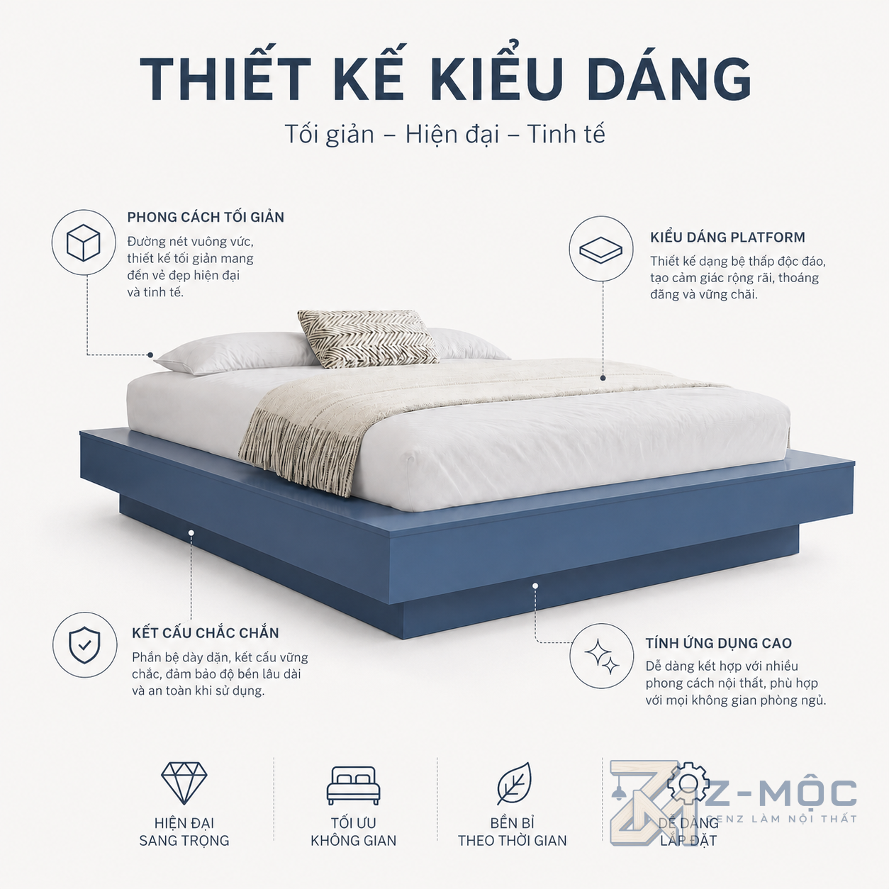 Thiết kế gọn gàng, tạo cảm giác rộng rãi