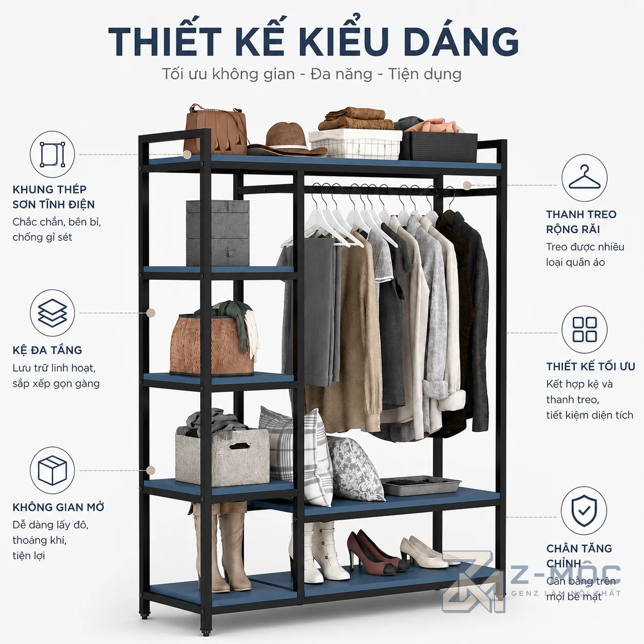 Thiết kế hiện đại phù hợp nhiều phong cách nội thất