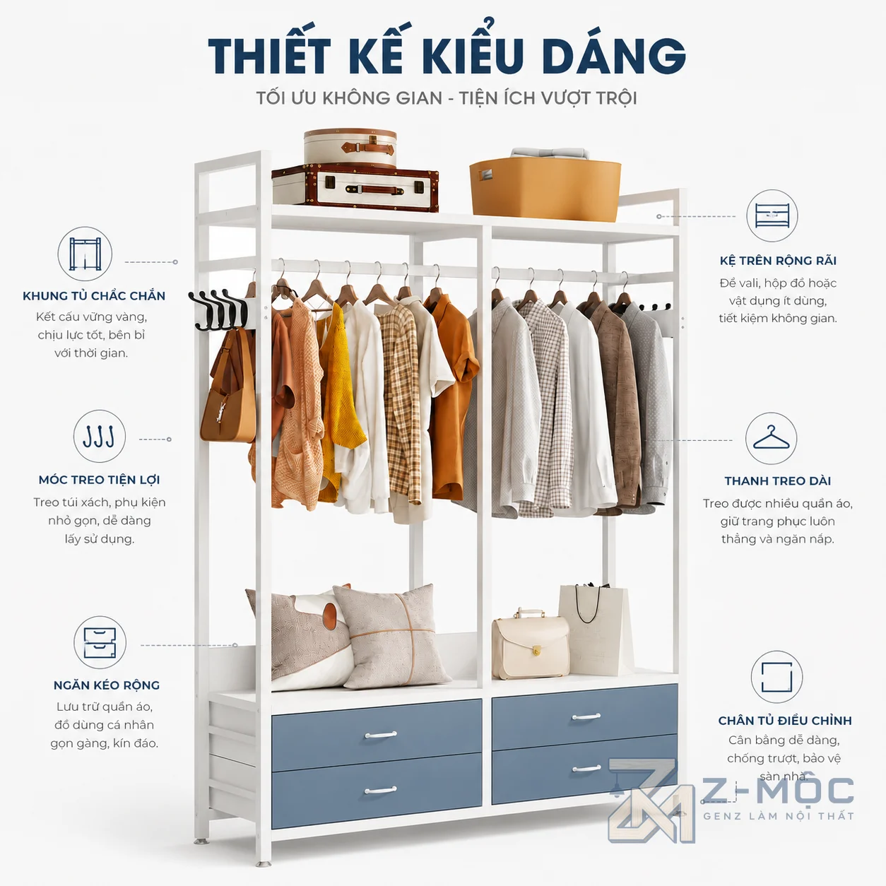 Thiết kế hiện đại, phù hợp nhiều phong cách nội thất