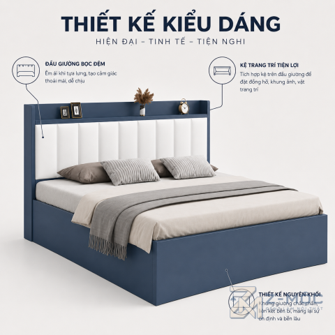 Thiết kế hiện đại tạo điểm nhấn cho phòng ngủ