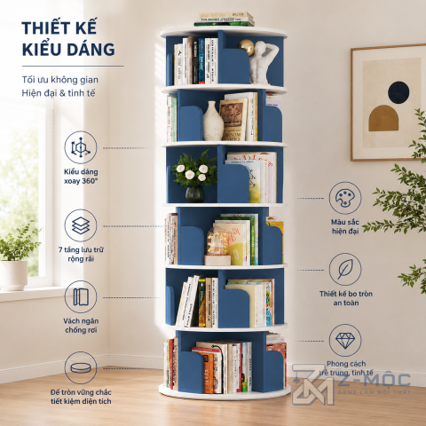 Thiết kế xoay 360 độ hiện đại, tối ưu diện tích