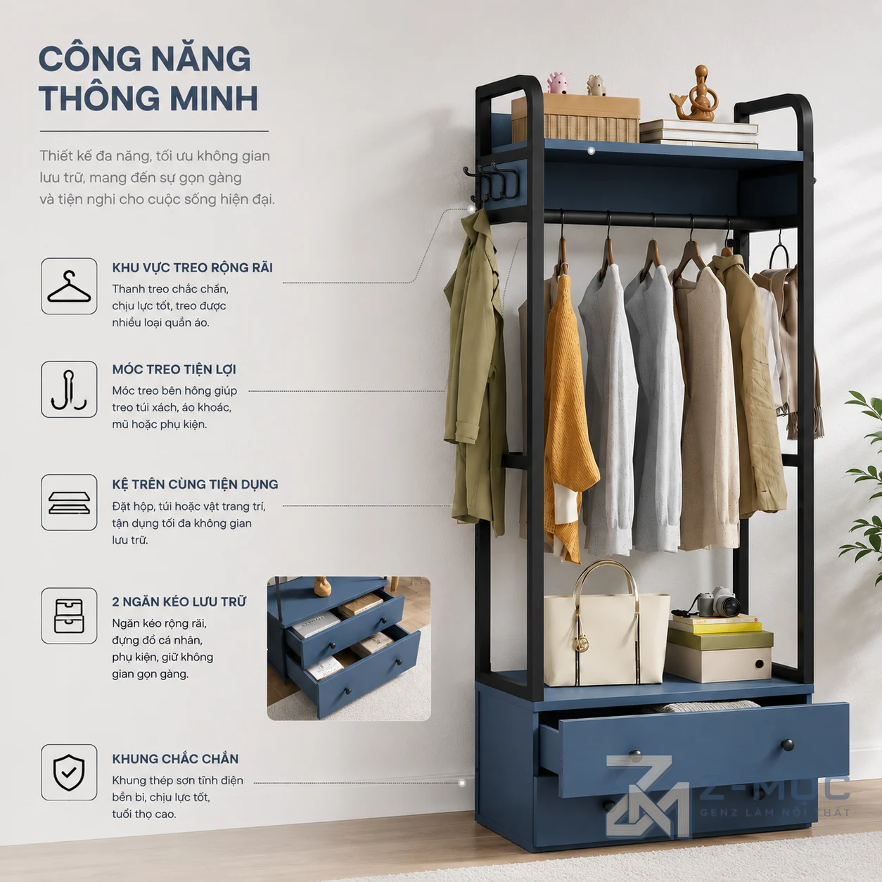 Tích hợp nhiều khu vực lưu trữ trong cùng một sản phẩm