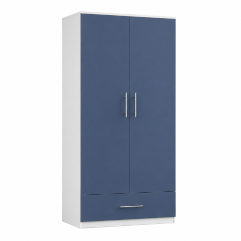 Tủ Quần Áo 2 Cánh Màu Xanh Có Ngăn Kéo ZM-10010 - 1000x600x2000mm - ZM-10010.2