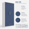 Tủ Quần Áo 2 Cánh Màu Xanh Có Ngăn Kéo ZM-10010 - ảnh chi tiết 5