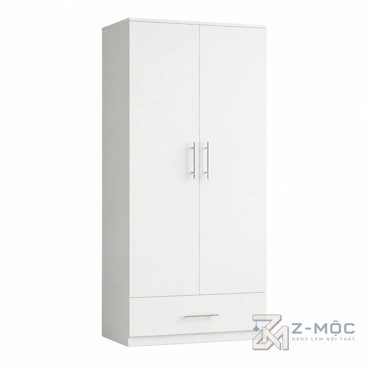 Tủ Quần Áo 2 Cánh Màu Xanh Có Ngăn Kéo ZM-10010 - ảnh chi tiết 7