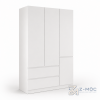 Tủ Quần Áo Cánh Phẳng Phối Trắng Xanh Nhiều Ngăn Tiện Dụng ZM-10001 - ảnh chi tiết 10