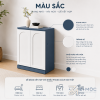 Tủ Trang Trí 2 Cánh Gỗ Công Nghiệp Phối Màu Xanh Trắng ZM-94005 - ảnh chi tiết 4