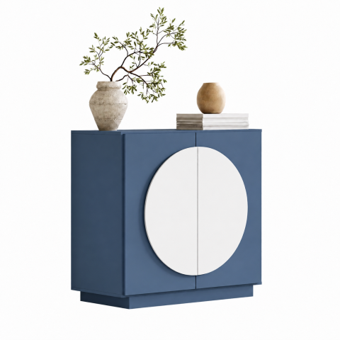 Tủ Trang Trí Tay Nắm Tròn Hiện Đại Nhỏ Gọn ZM-94001 - 800x400x800mm - ZM-94001.1
