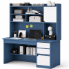 Bàn Học Liền Giá Sách Màu Xanh Có Tủ Lưu Trữ ZM-70031 - 1200x600x1600mm - ZM-70031.1