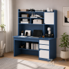 Bàn Học Liền Giá Sách Màu Xanh Có Tủ Lưu Trữ ZM-70031 - ảnh chi tiết 6