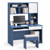 Bàn Học Liền Giá Sách Màu Xanh Dương Tiện Lợi ZM-70036 - 1200x600x1700mm - ZM-70036.2