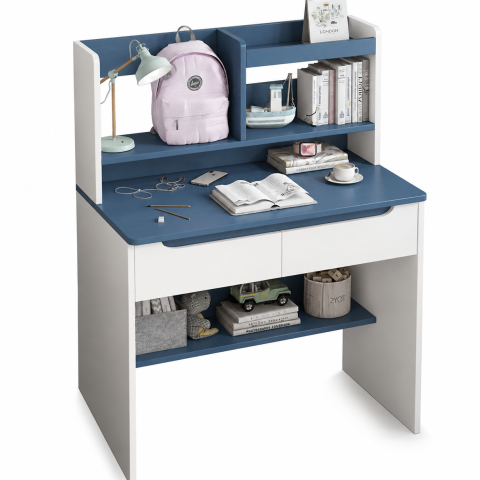 Bàn Học Liền Kệ Sách 2 Ngăn Kéo Nhỏ Gọn Hiện Đại ZM-70032 - 1000x600x1200mm - ZM-70032.1