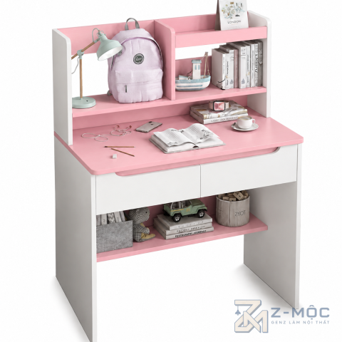 Bàn Học Liền Kệ Sách 2 Ngăn Kéo Nhỏ Gọn Hiện Đại ZM-70032 - ảnh chi tiết 1