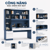 Bàn làm việc kết hợp giá sách và tủ trong một hệ