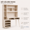 Bàn Làm Việc Liền Tủ Trang Trí Màu Kem ZM-70045 - ảnh chi tiết 5