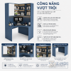 Bàn rộng, kệ nhiều tầng dễ sắp xếp đồ dùng