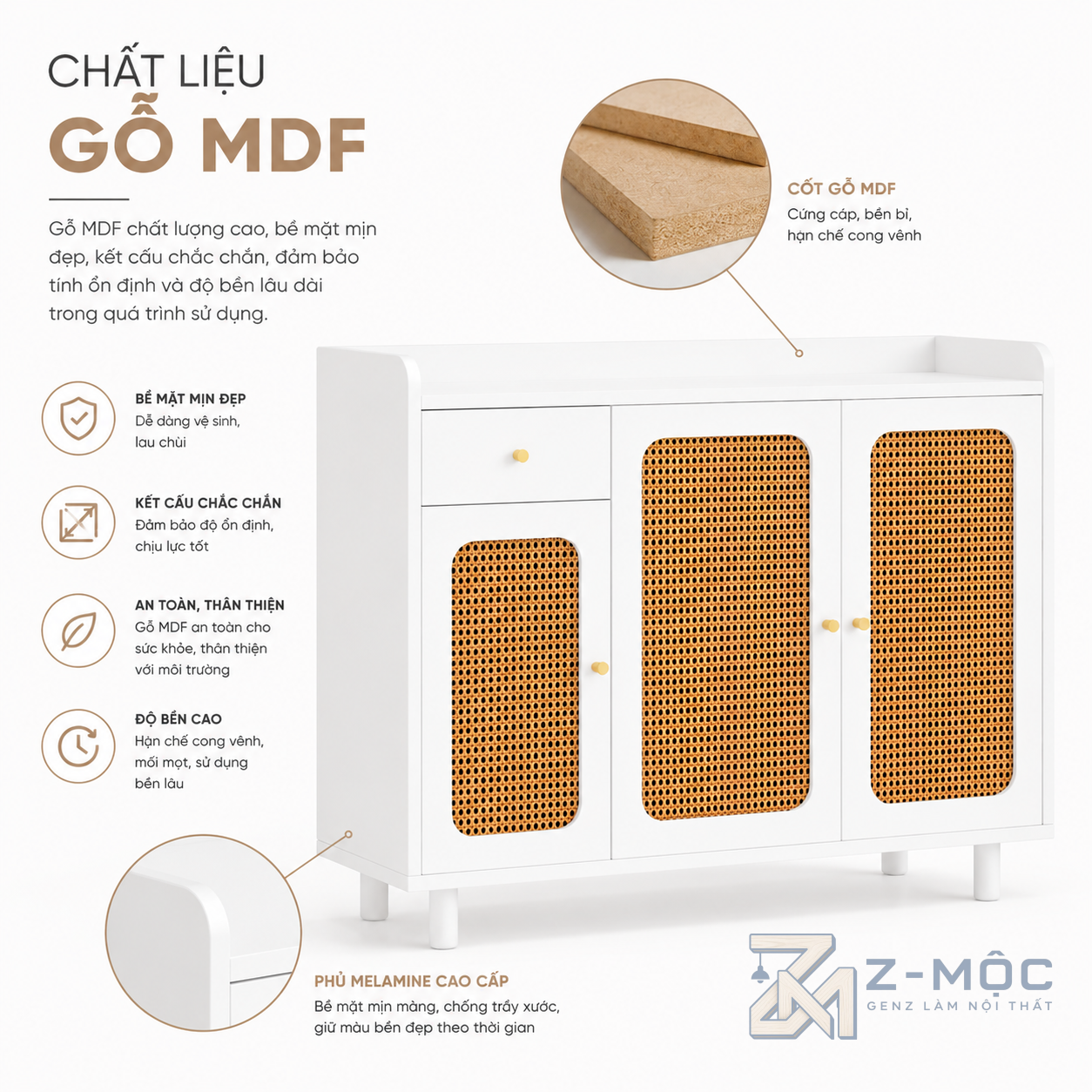 Cánh mây đan tạo nét riêng cho sản phẩm