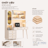 Chất liệu bề mặt sáng màu, dễ vệ sinh