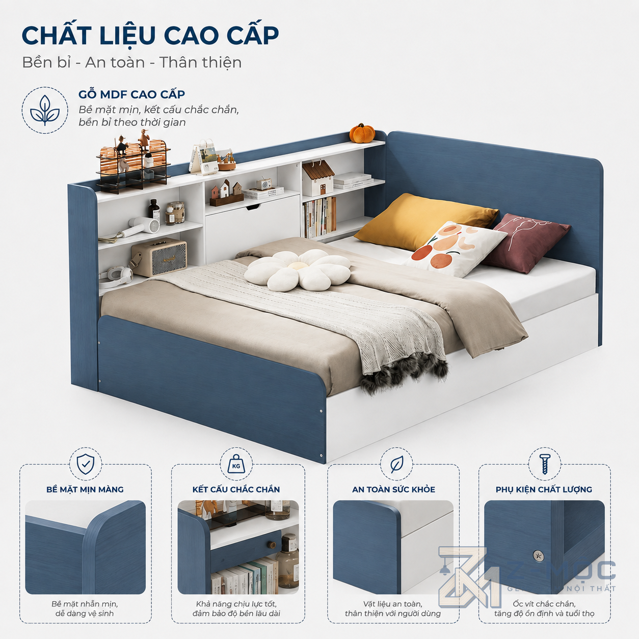 Chất liệu bền đẹp, dễ vệ sinh