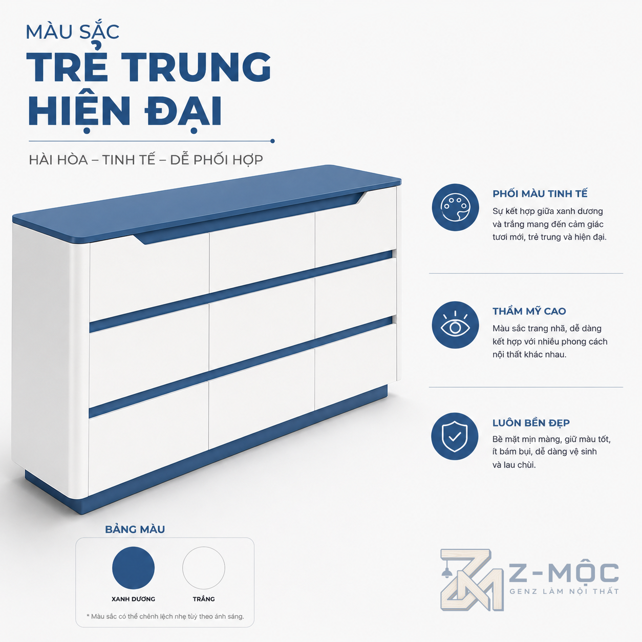 Dễ bố trí trong nhiều khu vực của ngôi nhà
