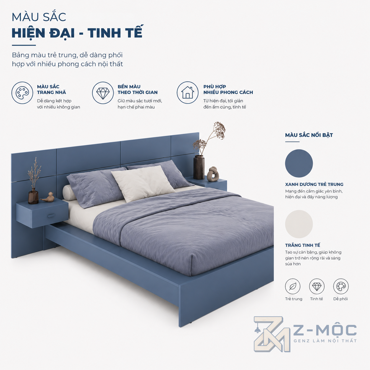 Dễ kết hợp với nhiều không gian nội thất