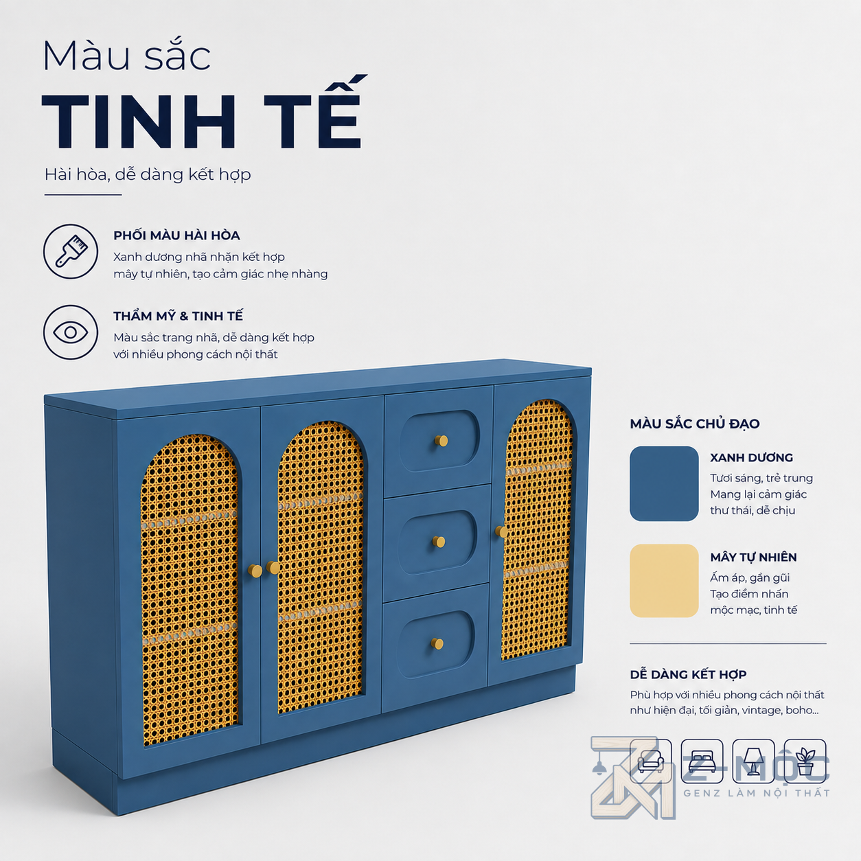 Dễ phối hợp với nhiều không gian nội thất