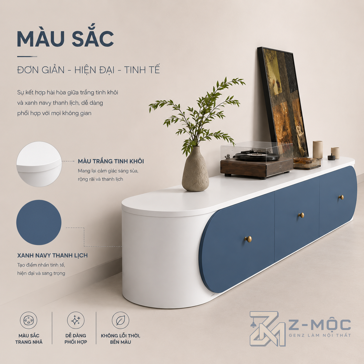 Dễ phối với nhiều không gian phòng khách