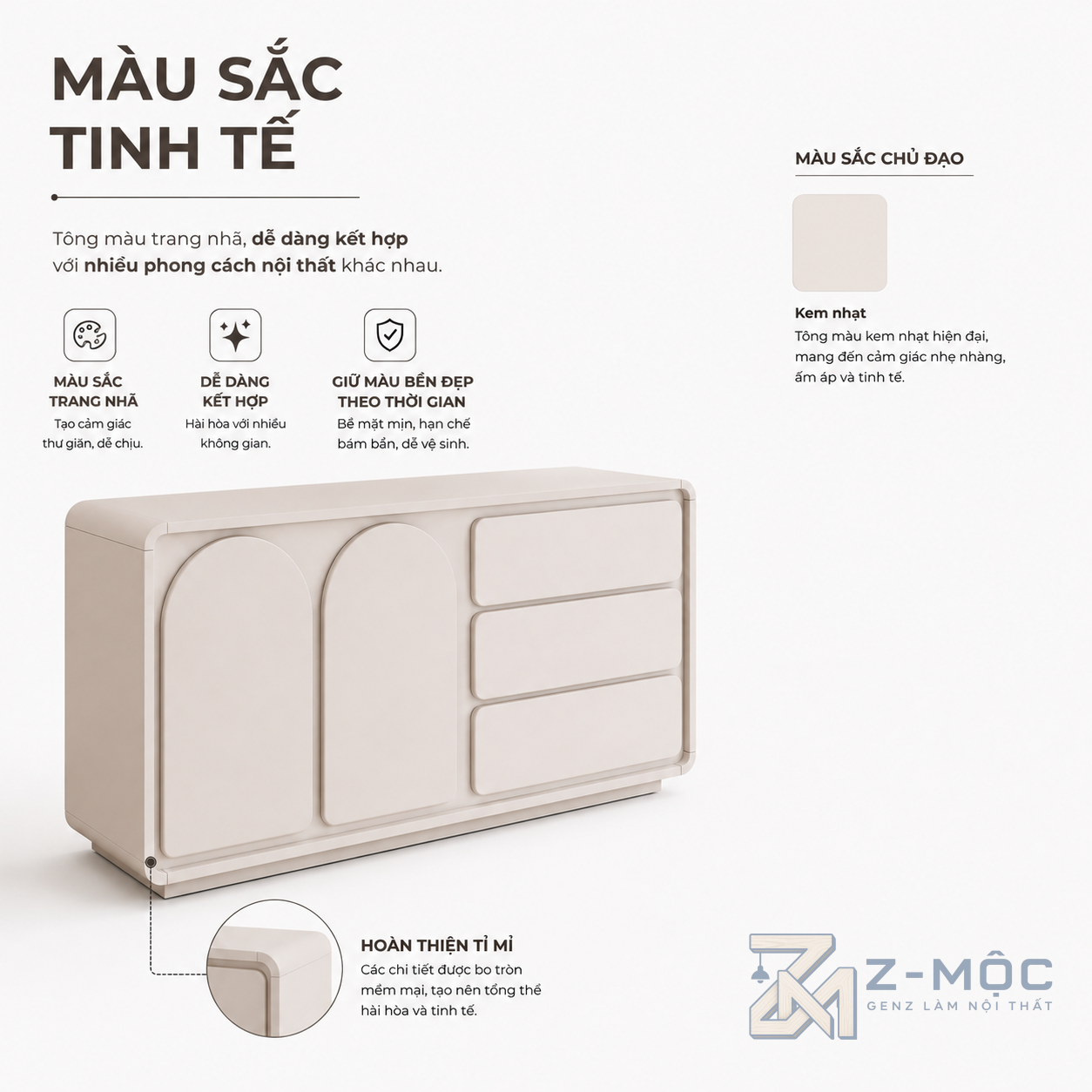 Dễ phối với nhiều phong cách nội thất