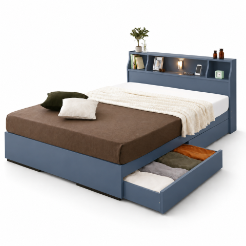 Giường Ngủ Có Ngăn Kéo Và Kệ Đầu Giường Hiện Đại ZM-11025 - 1800x2000mm - ZM-11025.2