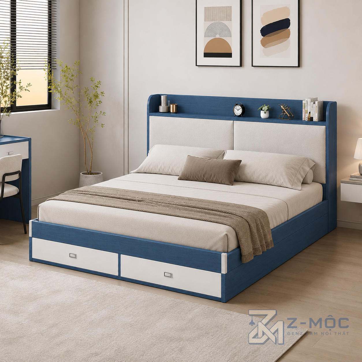 Giường Ngủ Thông Minh Có Ngăn Chứa Đồ Rộng Rãi ZM-11028 - ảnh chi tiết 5