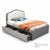 Giường Ngủ Trắng Phối Xanh Có Đầu Giường Độc Đáo ZM-11036 - ảnh chi tiết 1