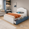 Giường Ngủ Trắng Phối Xanh Có Đầu Giường Độc Đáo ZM-11036 - ảnh chi tiết 6