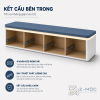 Kệ Tivi Gỗ Công Nghiệp Trắng Xanh Có Đèn LED ZM-90007 - ảnh chi tiết 6