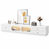 Kệ Tivi Trắng Cánh Kính Sọc Đẹp Độc Đáo ZM-90008 - 2200x350x400mm - ZM-90008.2