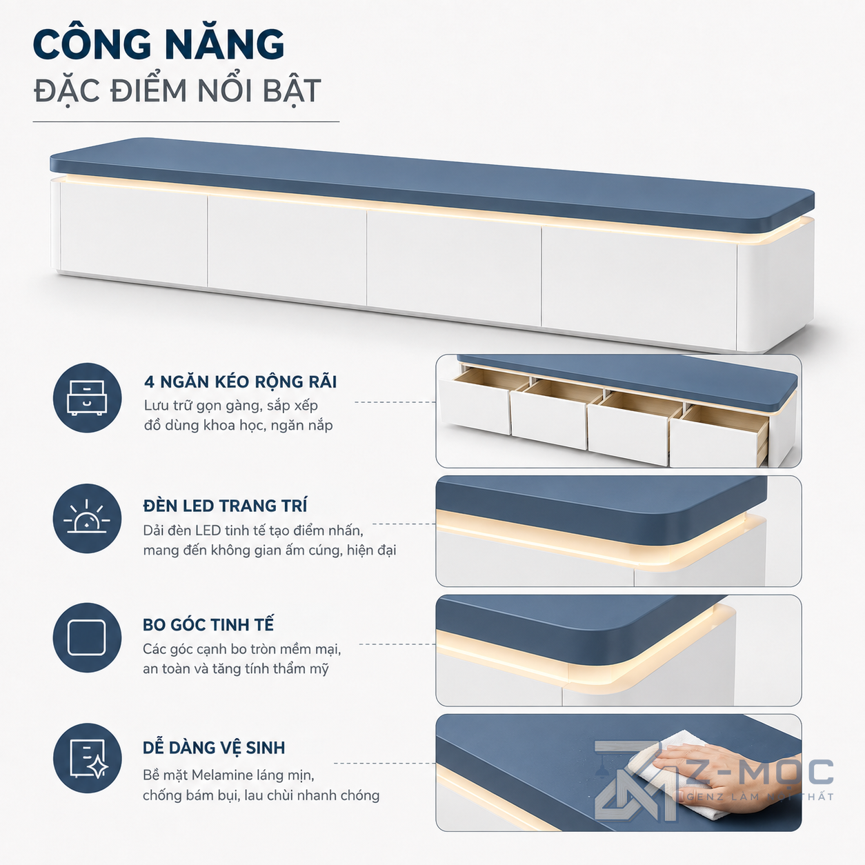 Khoang tủ kín, tăng không gian lưu trữ