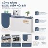 Mặt bàn rộng, thuận tiện cho công việc lễ tân