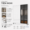Phân chia khu vực treo và cất đồ tiện lợi
