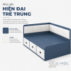 Phối màu xanh trắng dễ kết hợp nội thất