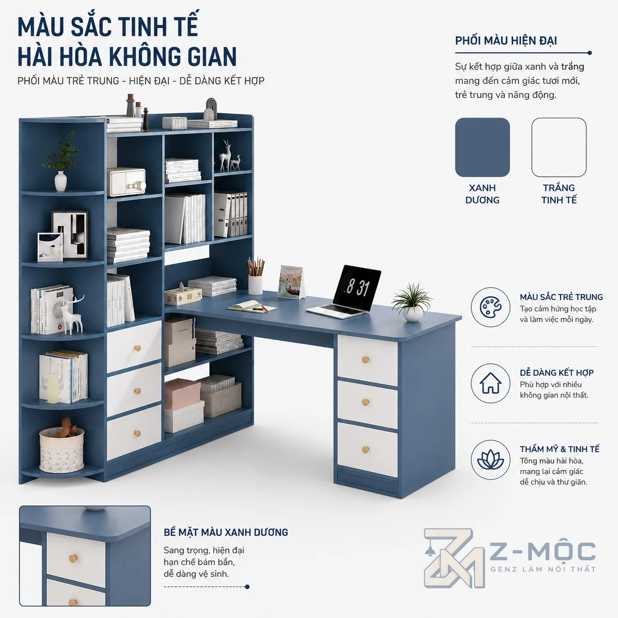 Phù hợp nhiều không gian sử dụng